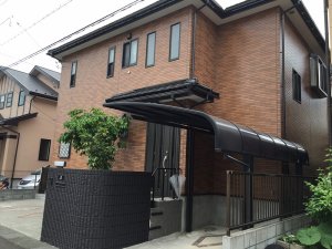 埼玉県鶴ヶ島市 2階建て住宅の外壁クリアー塗装