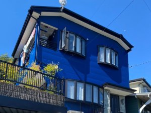 埼玉県富士見市 2階建て住宅の金属サイディング外壁塗装