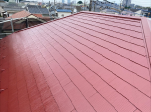 埼玉県ふじみ野市 住宅のコロニアルスレート屋根塗装